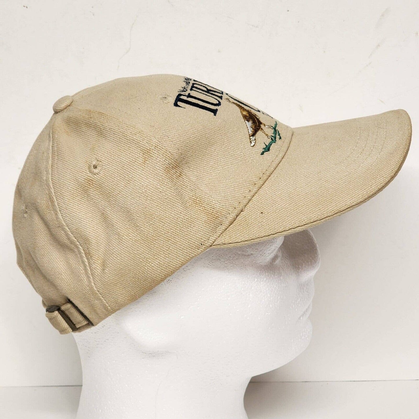 NWTF Turkey Call Television Advertising Strapback Hat by Empire Beige Cap Brim