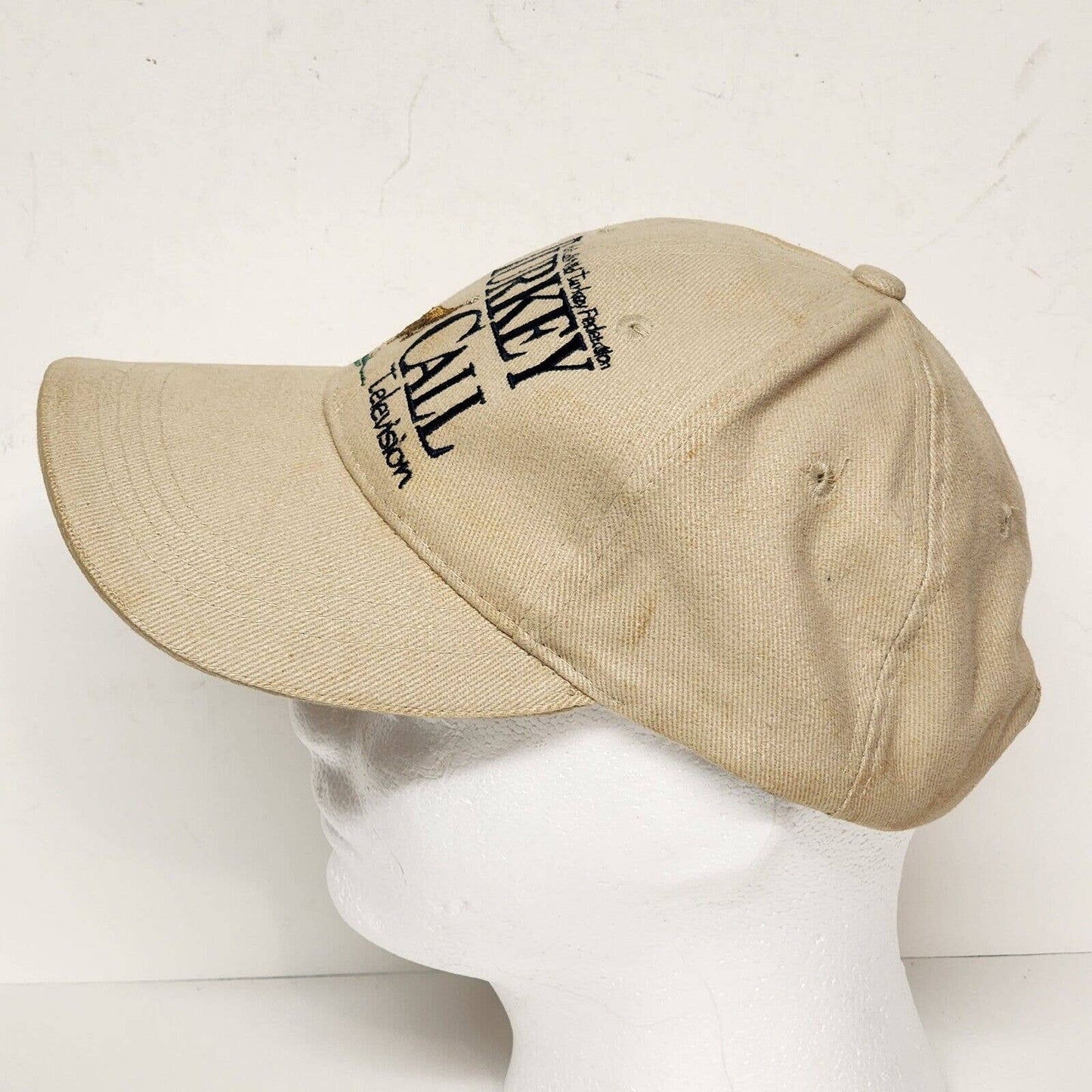 NWTF Turkey Call Television Advertising Strapback Hat by Empire Beige Cap Brim