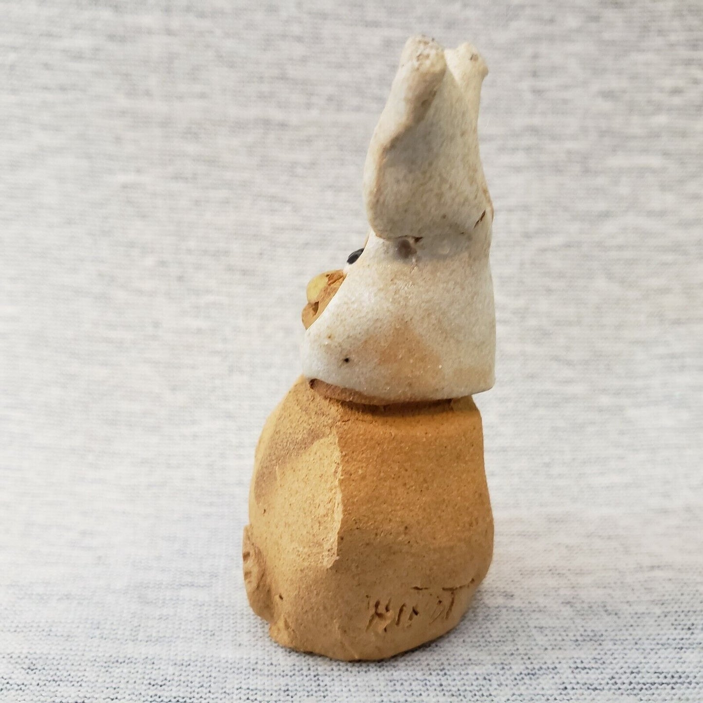 4 Vintage Hindt Mini Easter Rabbit Figurines Hand Painted Artist Signed 1970s