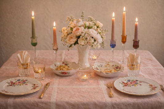 How to Create a Romantic Vintage Table Setting Using Thrifted Finds and Items You Already Own