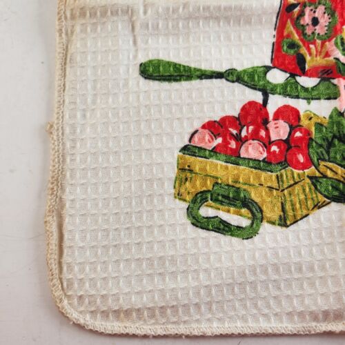 6 Kitchen Dish Drying Towels Washing Spring Dutch Mid-Century Vintage