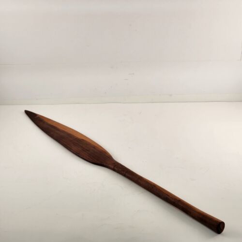 Tribal Spear Wooden Ceremonial Folk Art Primitive Fish Hunt African Vintage 24"