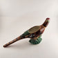 Ceramic American Bisque Pheasant Bird Planter Flower Pot Vintage