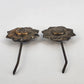 Metal Sunflower Salt & Pepper Shakers Set Flat Lay Twist Bottom Floral Tarnish
