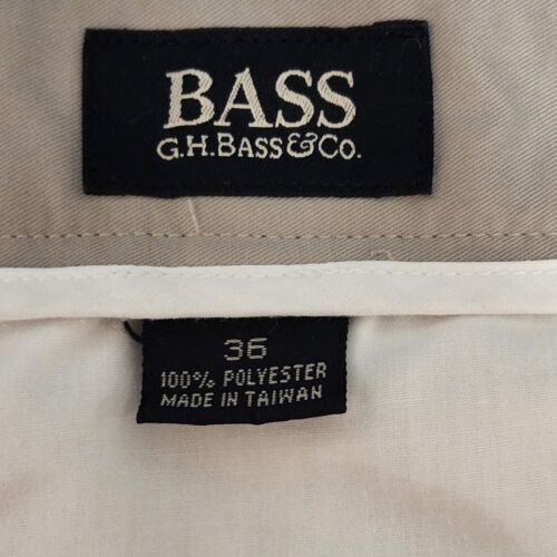G H Bass & Co Men's Walking Shorts 36" Beige Pleated Front Dressy Style Vintage
