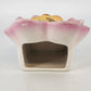 Napco Baby Girl Head Vase Pink Bonnet Ceramic Japan Vintage