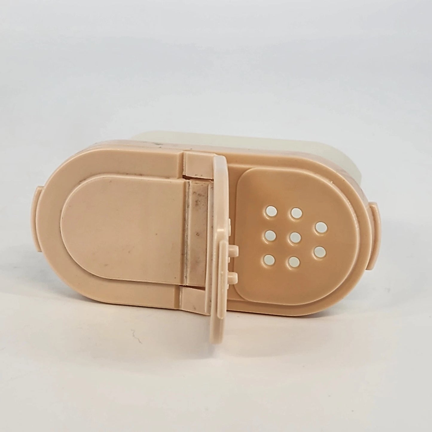 4 Tupperware 1843-23 Modular Mates Spice Containers Storage Beige Lids Vintage
