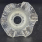 Ribbed Glass Lamp Shade Ruffled Rim Fitter 2.5" Vintage Holophane Style