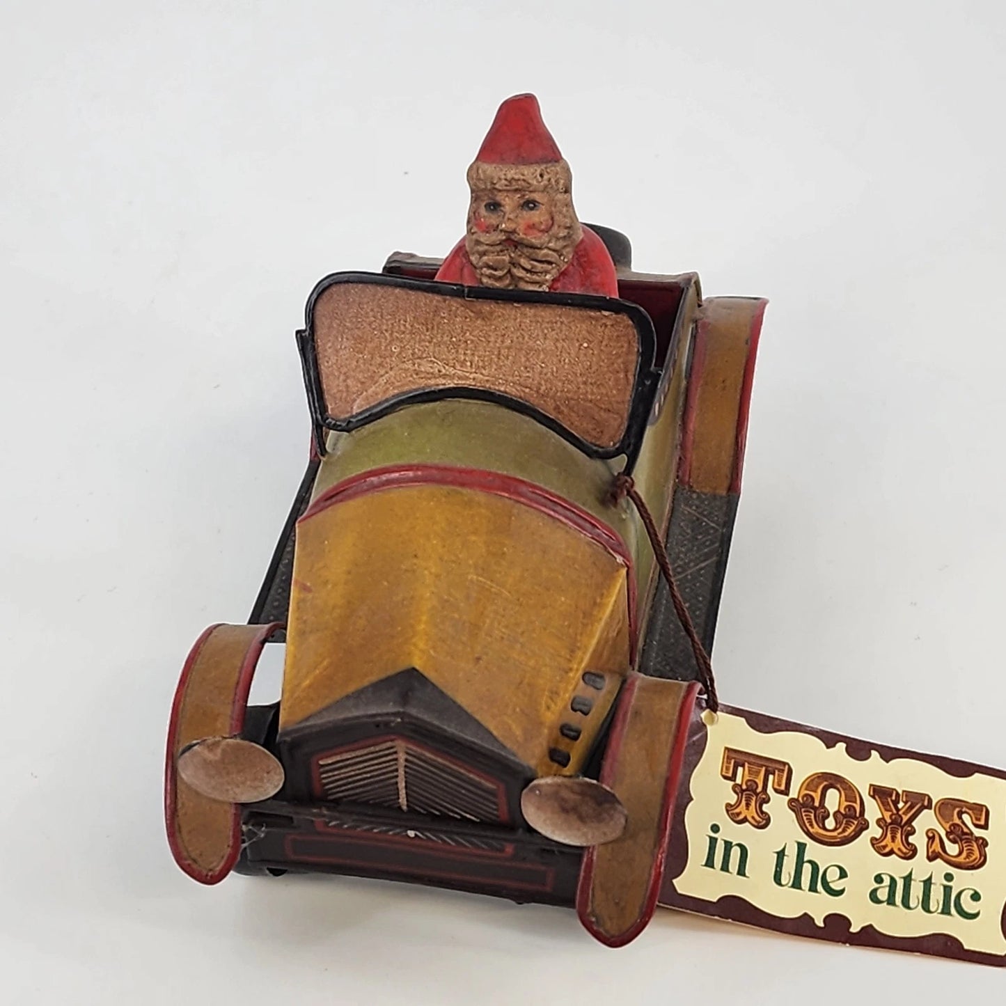 Dept 56 Toys in the Attic Santa in Car Tin Figurine Vintage