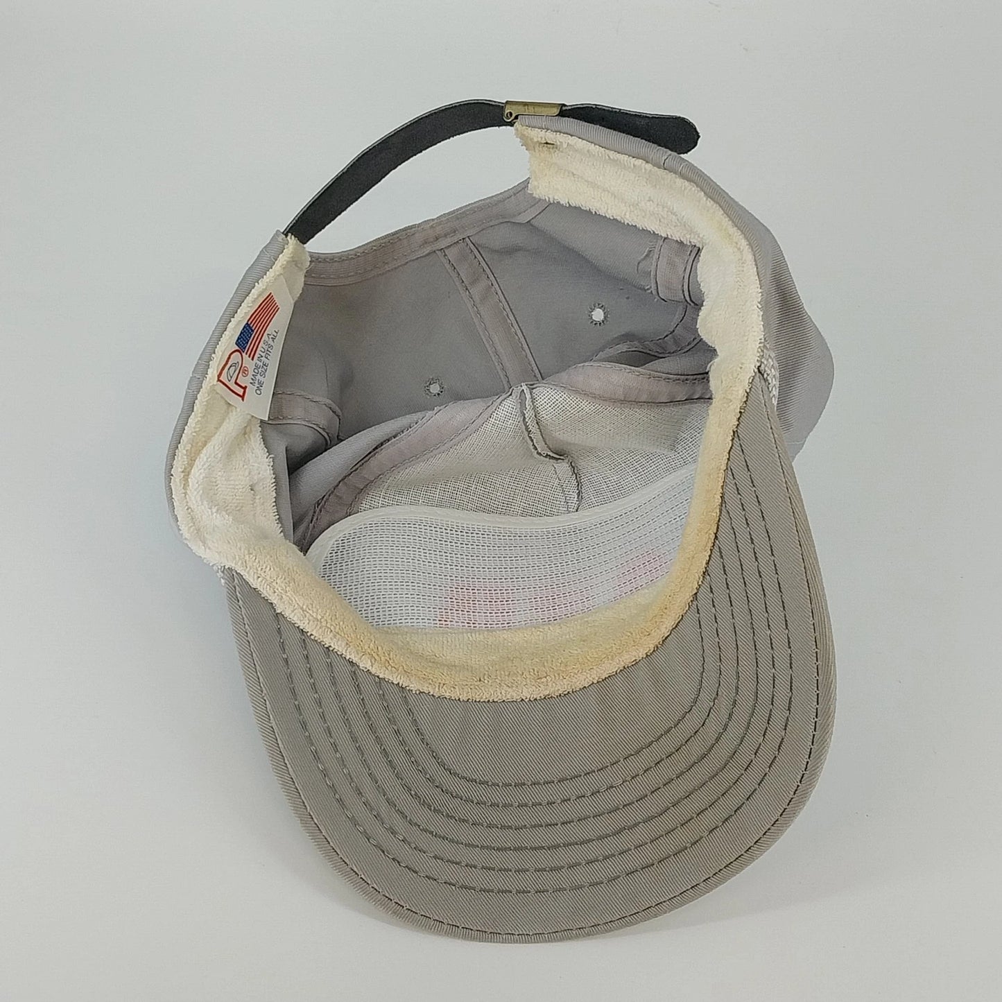 Paramount ABB Gray Logo Cap Leather Buckle USA High Profile Hat Rope Cotton