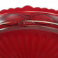 Avon Cape Cod Ruby Red Oval Serving Platter Roman Rosette 13.5" x 11" Vtg
