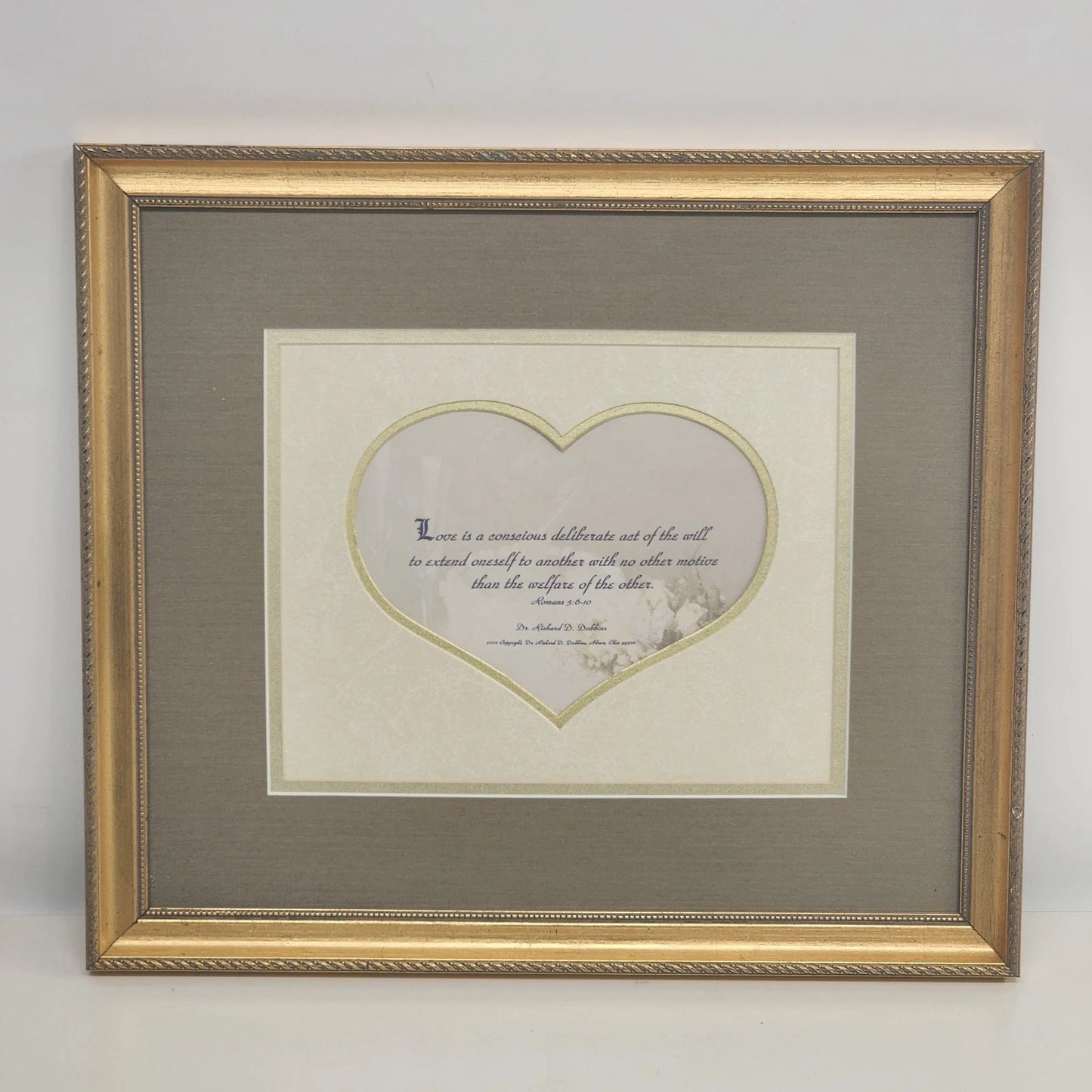 Love Verse Frames To Remember by Dr Dobbins Framed Wall Decor Ornate Gold Heart