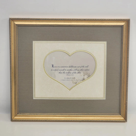 Love Verse Frames To Remember by Dr Dobbins Framed Wall Decor Ornate Gold Heart