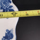 Cracker Barrel Blue Floral Serving Platter Scalloped Porcelain Transferware