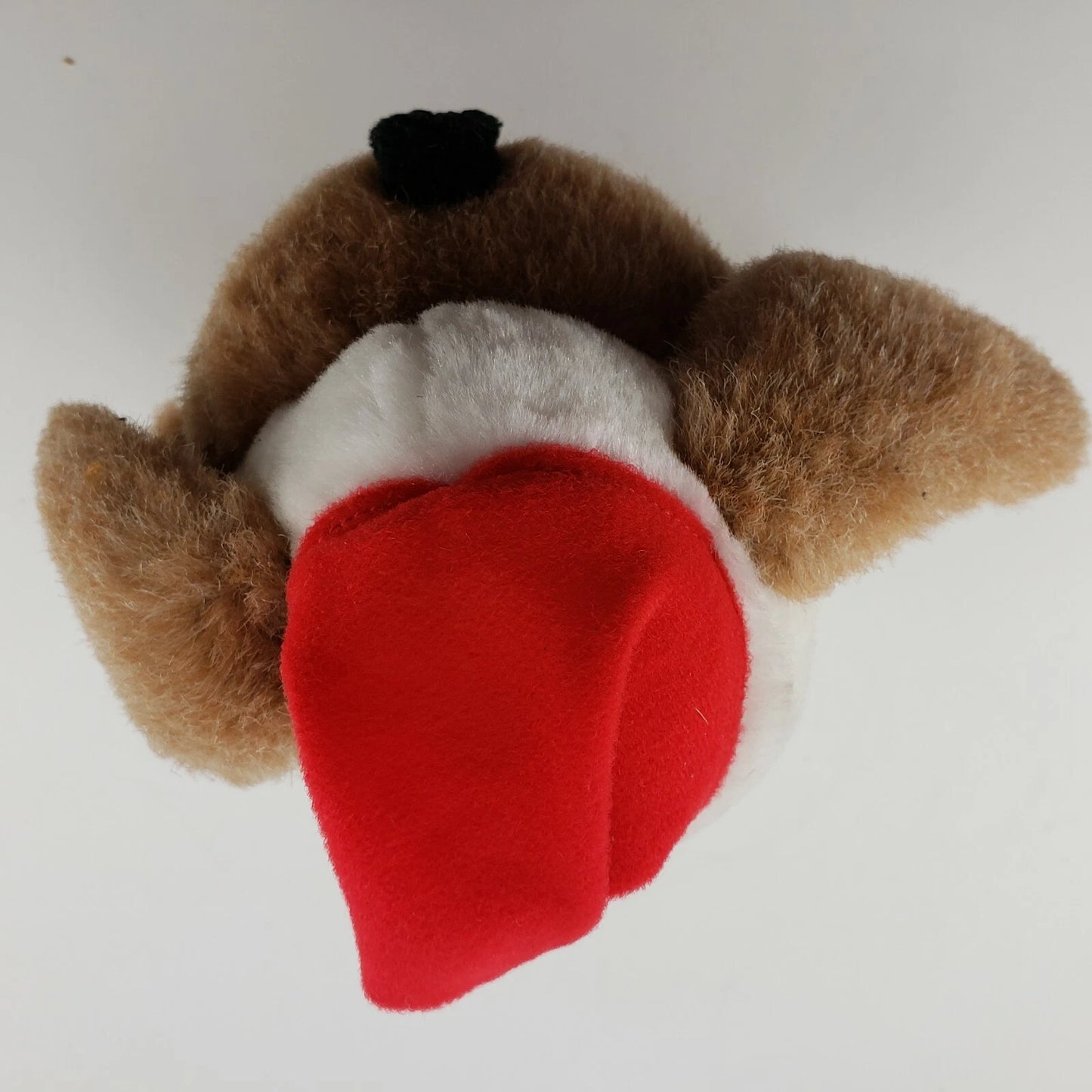 Greyhound Plush Dog 1980 Christmas Brown White Floppy Ear Puppy Stuffed Toy