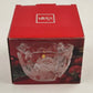 Mikasa Christmas Holiday Lights Candle Holder w Angels Crystal Frosted Glass 3"