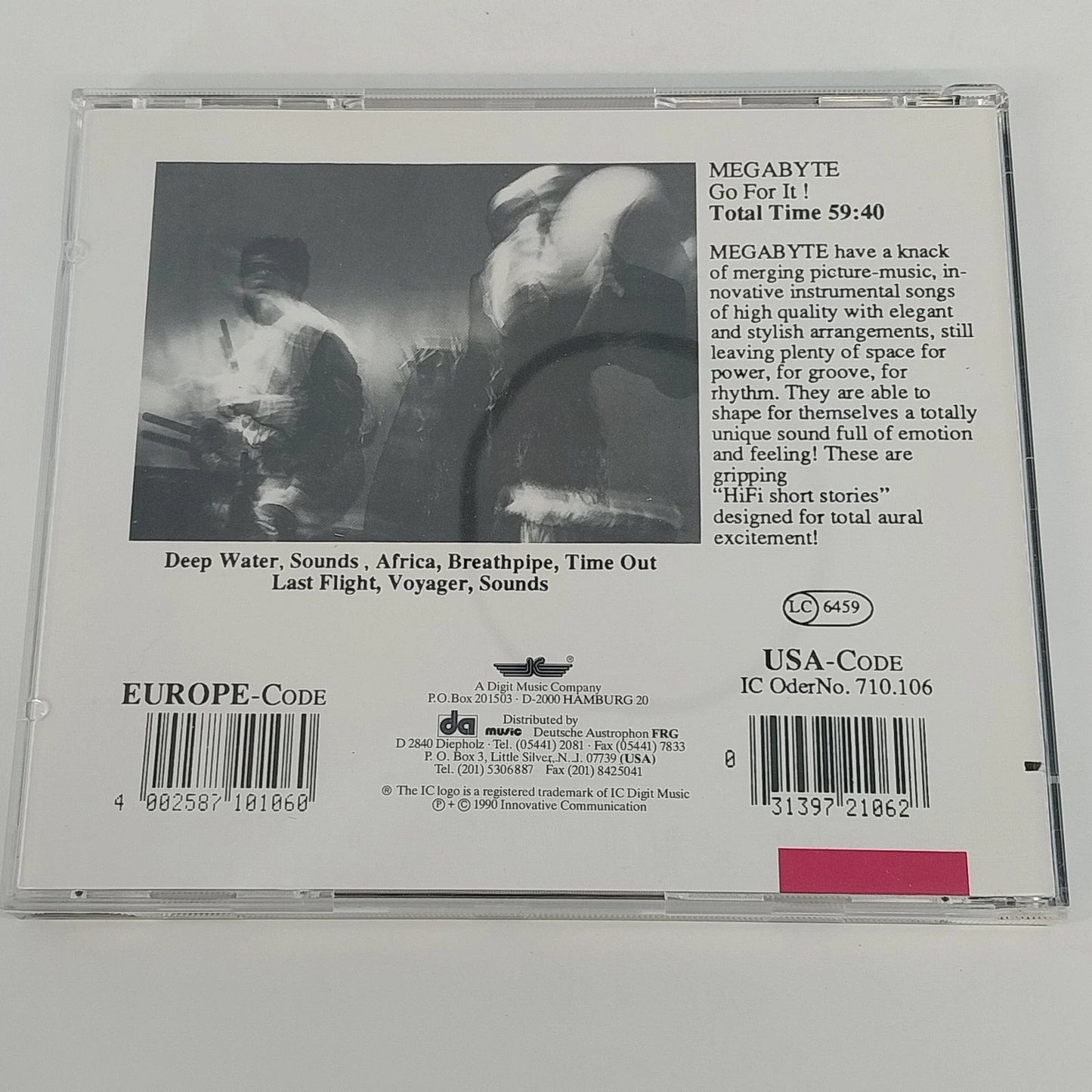 Megabyte Go For It CD 1990 IC Ambient Electronic New Age Instrumental Relaxation