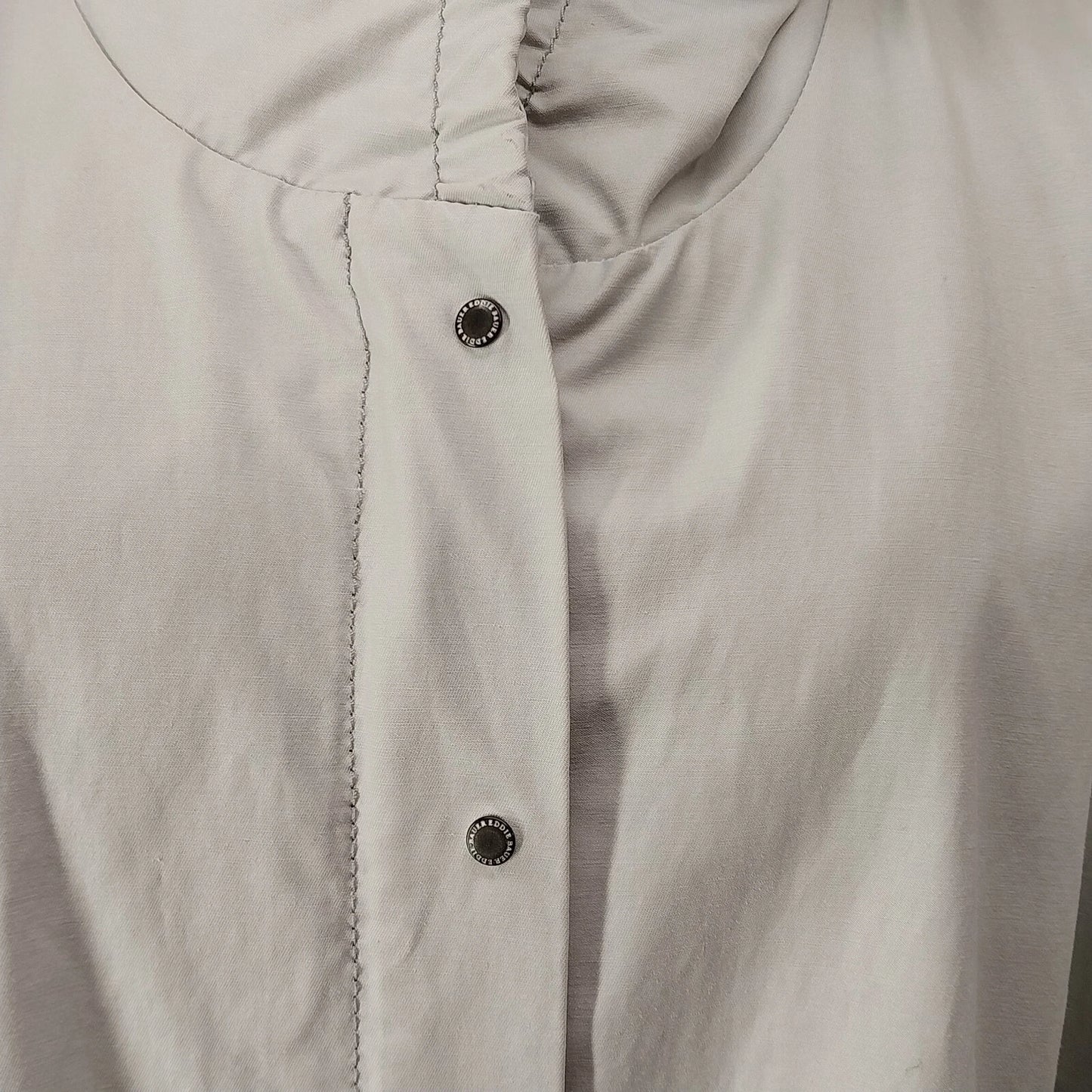 Eddie Bauer Women’s Jacket 2X Beige Hooded Windbreaker Lightweight Lined Vintage