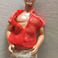 Ken Doll 1968 Mattel Blonde Painted Hair Red Shirt Vintage