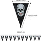 3 Pc Halloween Skull 10 Flag Banner 11" Garland Spooky Bloody Pirate Party Decor