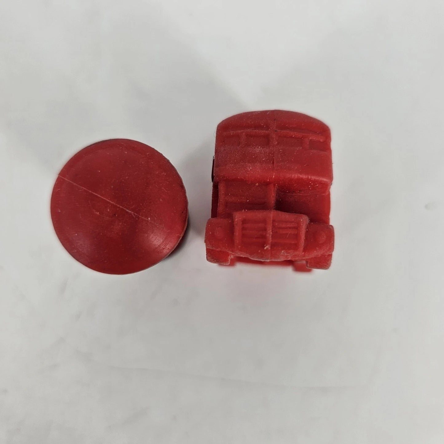 London Bus Red Rubber Mini Toy Bus Stop Figurine England Souvenir Vintage