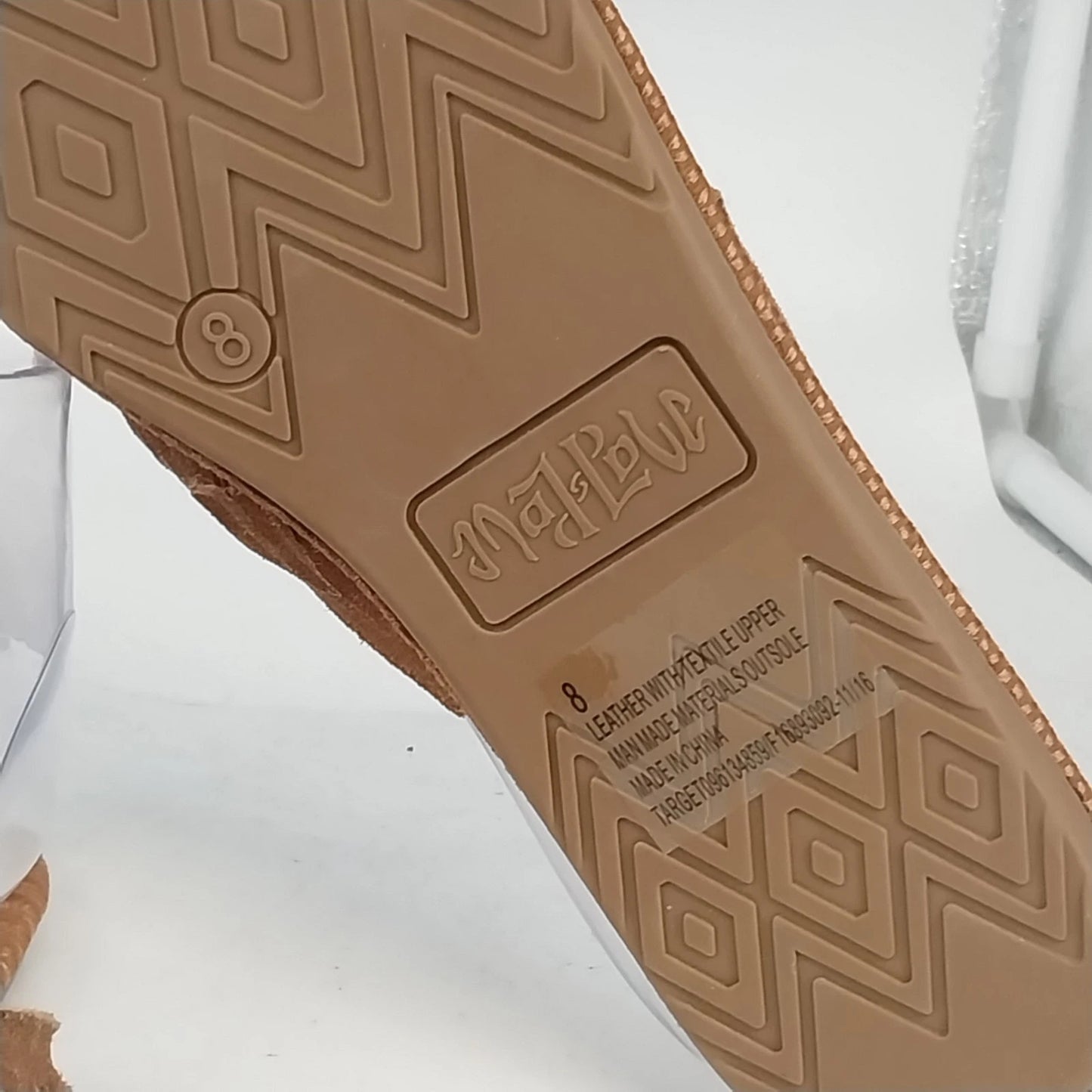 Mad Love Sandals Brown Fringe Moccasin Thong Flip Flop Women's 8 Flat Sole China