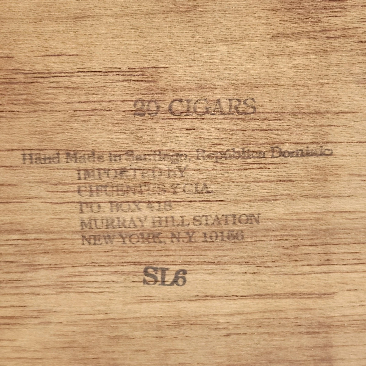 Partagas Flor de Tabacos 1845 Sabrosos 20 Empty Wooden Cigar Box Vintage