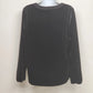 Ann Taylor Women's M Petite Blouse Black Velvet V Neck Long Sleeve Top Stretch