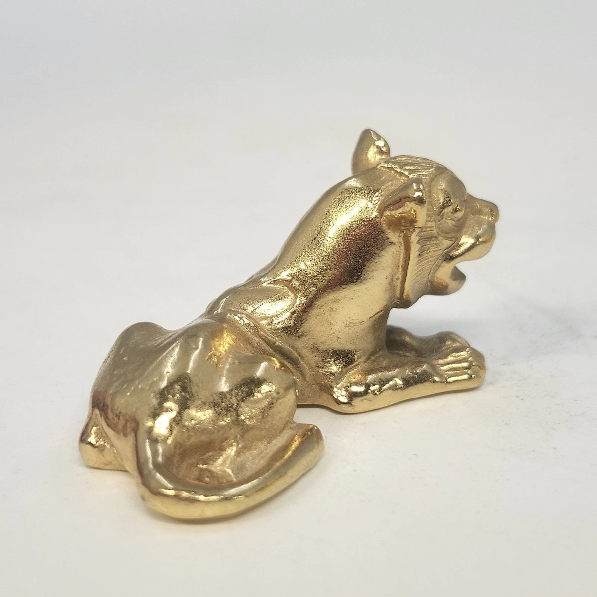 MMA Metropolitan Museum King Tut Lion Gold Tone Animal Figurine 1976 Vintage