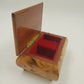 Reuge Inlaid Wood Music Box Italy 4x5.5" 18-Note MEMORY Tune Cats
