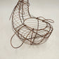 Wire Duck Egg Basket Rustic Farmhouse Gathering Kitchen Fruit Storage 12" Vtg