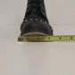 Via Pinky Annika Black Combat Boots Womens 8 Gold Studded