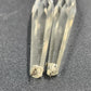 2 Rock Icicle Spear Crystal Glass For Chandelier Prisms Wire Connectors 3.35”