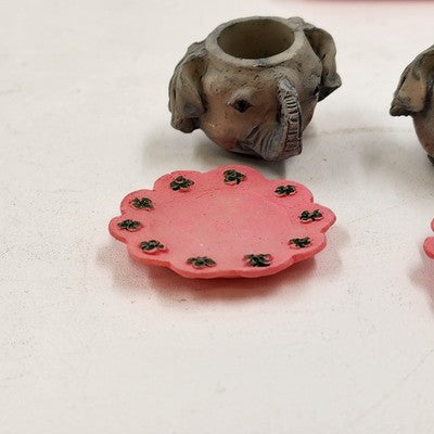 Popular Imports 8pc Miniature Tea Set TMI/ELE Polystone Resin Decorative 1994