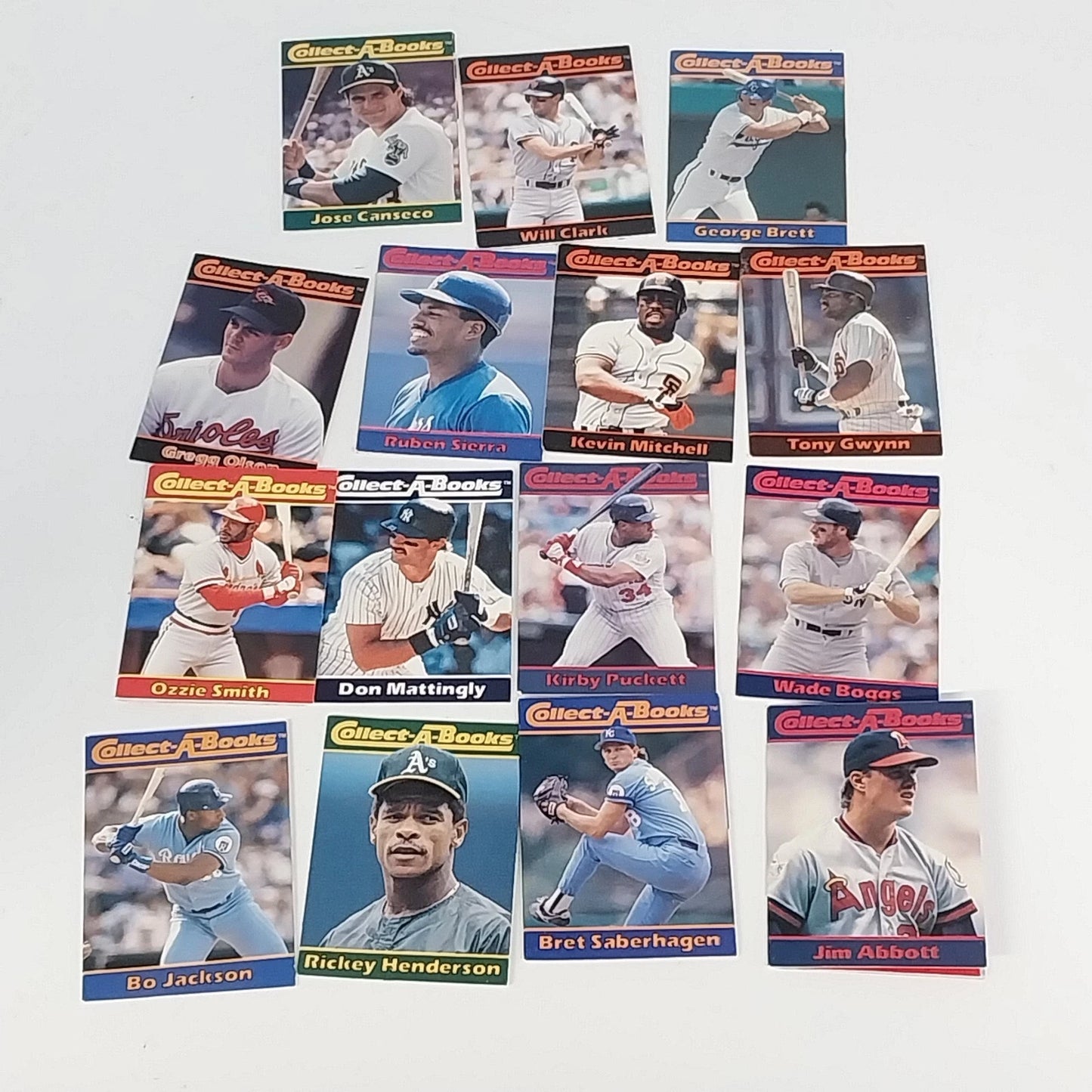 1990 Collect-A-Books Baseball Cards Lot of 15 MLB Mini Book Cards Vintage