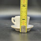 Miniature Tea Set Hand Made White Studio Porcelain Cups Saucers 2" 10pc Vintage