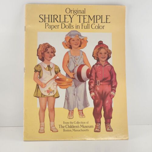 Shirley Temple Paper Dolls Color Children's Museum Boston 1988 Dover Vintage