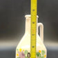Czechoslovakia Oil Cruet Hand Painted Floral Blue Orange Ceramic with Lid Handle