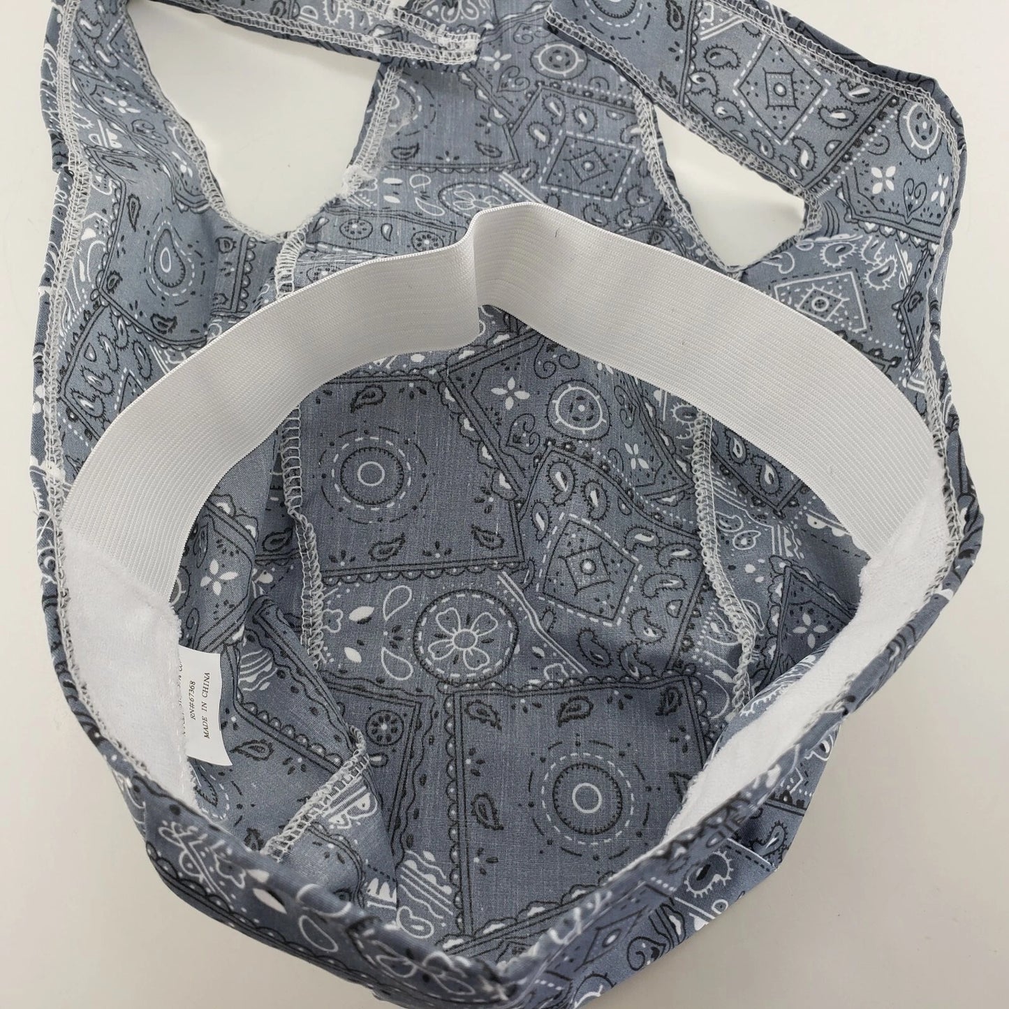 EZ Cool Cooling Du Rag Skull Cap Cowboy Blue Tie Headwrap Elastic Back