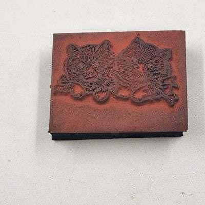 5 Wood Rubber Stamps Cats Theme Kitten w Bow Purrrfect Peeking Sabrina