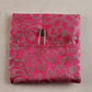 4 pc Handmade Fabric Earbud Lipstick Pouch Holder Pink Blue Satin Bling Vintage