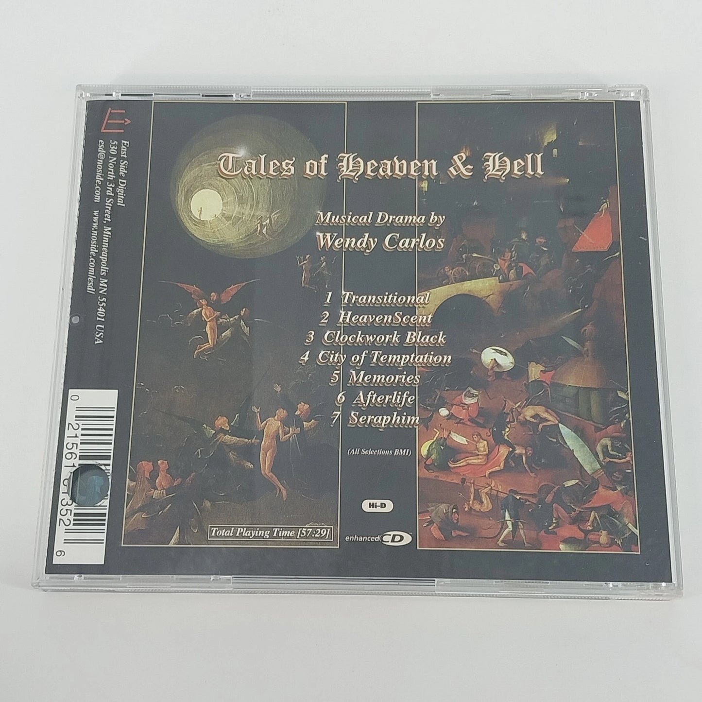 Wendy Carlos Tales of Heaven and Hell CD Clockwork Black Electronic Ambient