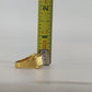 LIND Solitaire Ring 14K HGE CZ Gold Tone Men's Size 9 Statement Ring Vintage