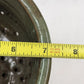 Handmade Pottery Berry Colander Strainer Green Studio Artisan Signed 7"