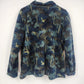 Christopher & Banks Women's Fleece Jacket XL Blue Floral Birds Nature Full Zip