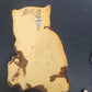 Owl Wall Plaque Decor Brown Cream Faux Wood Textured Foam Resin 7.5" 1970 Nature