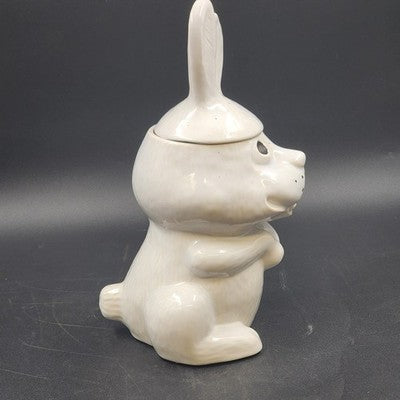 Hocus Pocus Bunny Cookie Jar 2 Piece McCoy 211 Porcelain Rabbit 13.5" H