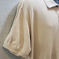 Van Heusen Men XL Beige Cotton Polo Shirt Short Sleeve Rugby