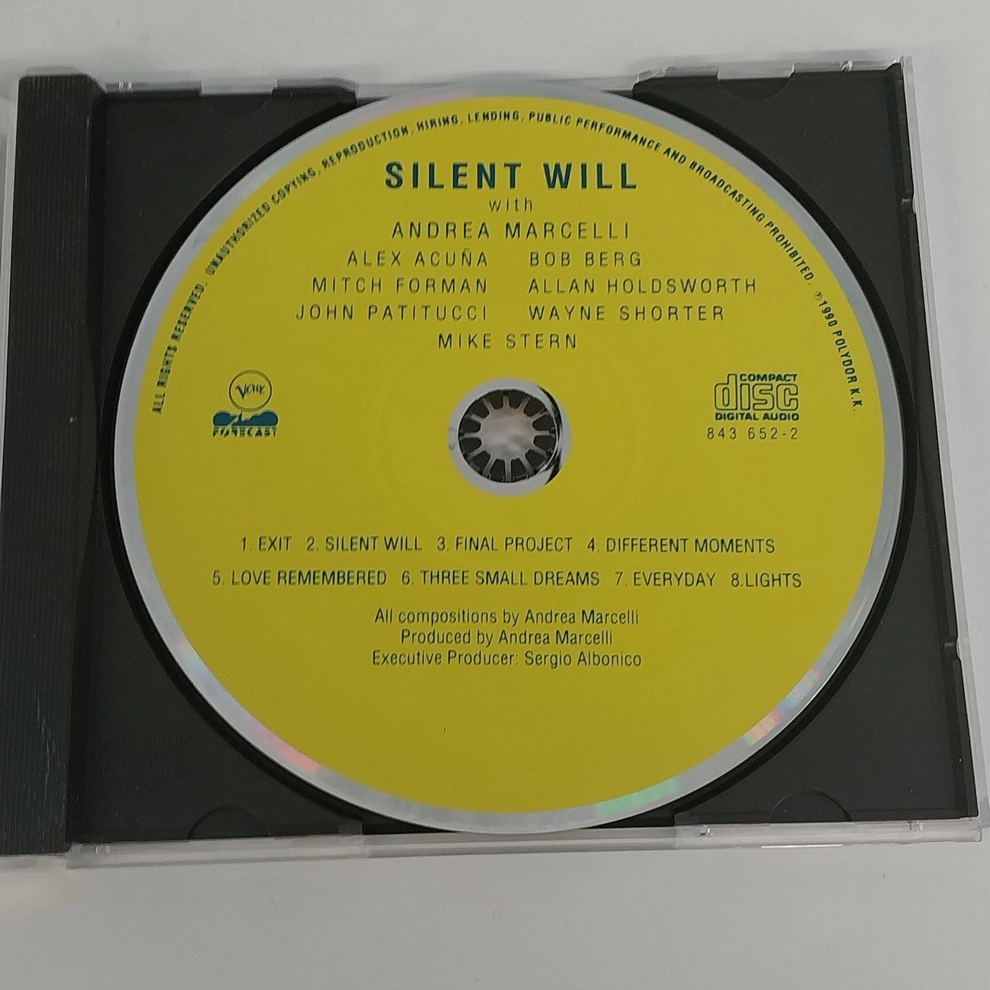 Andrea Marcelli Silent Will CD 1990 Jazz Fusion Contemporary Instrumental Album