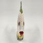 Carved Painted Wooden Angel Fish Figurine Both Sides Painted 7"h Indonesia